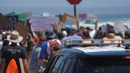 Unrecognizable protesters at BLM rally