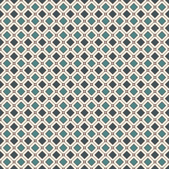 Fototapeta premium Contemporary geometric pattern. Repeated squares, diamonds motif. Simple ornament. Modern abstract background. Seamless surface design. Geo wallpaper. Digital paper, textile print. Vector art