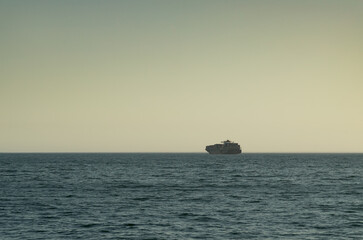 Fototapeta premium View from the sea to the mountains of South Africa.
