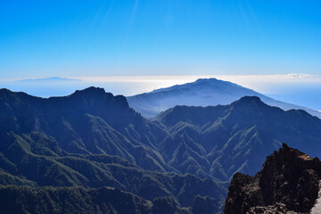 Valley of Caldera del Taburiente views of La Palma in the Canary Islands