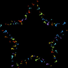 Question marks Quiz, doubt poll query public poll.