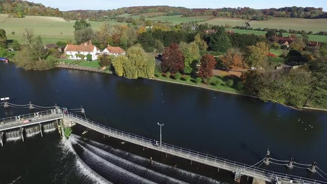 Hambleden Weir and Lock River Thames UK