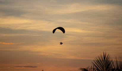 Paramotor sunset