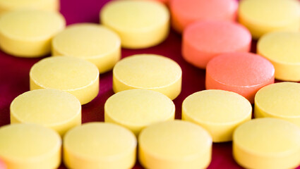 a group of multicolored tablets