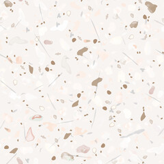 Terrazzo Texture Vector. Flooring Seamless Pattern