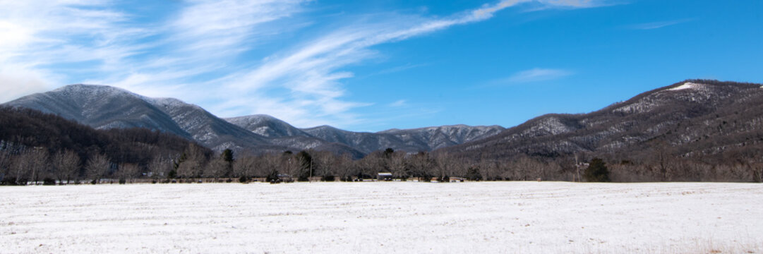 Winter Mountain Landscape Panorama