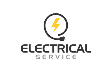 Fototapeta na wymiar Creative innovation for electrician service logo