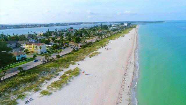 Fly up Pass-a-Grille Beach in St. Petersburg, FL