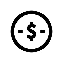 Dollar coin icon