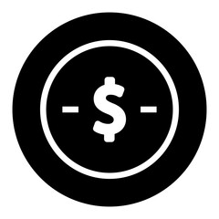 Dollar coin icon