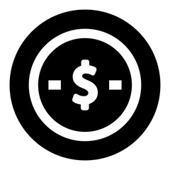 Dollar coin icon