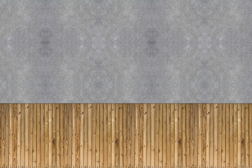 white concrete wall and wood floor.