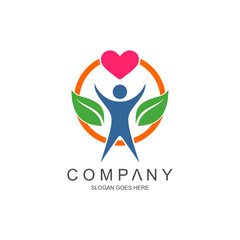 People health care with herbal logo
