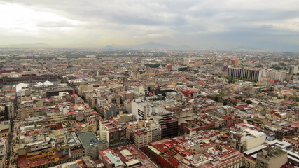 Fototapeta na wymiar aerea panoramica de la ciudad de mexico