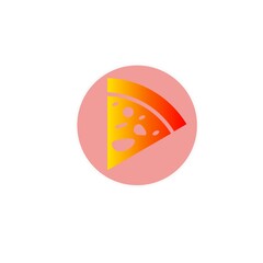 Pizza logo, icon isolated on a white background. Symbol Suitable for pizza shops, restaurant, hotels and pizza websites