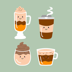 coffe cute concept illustration