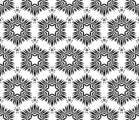 Vector seamless geometry black and white pattern