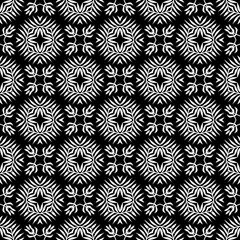 Vector seamless geometry black and white pattern