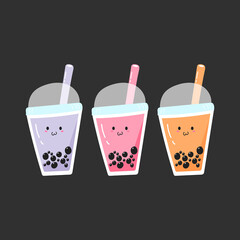 collection of bubble tea