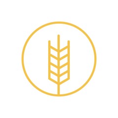 Agriculture wheat Logo Template vector icon design. Vector illustration
