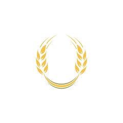 Agriculture wheat Logo Template vector icon design. Vector illustration