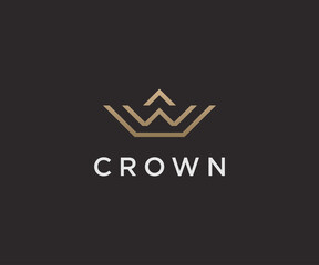 Crown logo design template vector