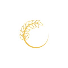 Agriculture wheat Logo Template vector icon design. Vector illustration