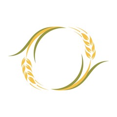 Agriculture wheat Logo Template vector icon design. Vector illustration