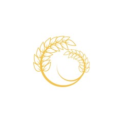 Agriculture wheat Logo Template vector icon design. Vector illustration