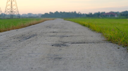 Old Gravel road at Setulang Daeng, Malacca, Malaysia