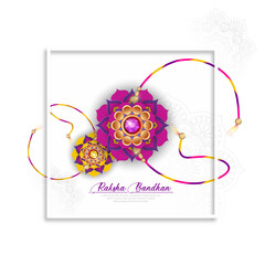 illustration of greeting card for Indian festival of brother and sister bonding celebration.