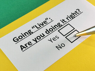 Obraz premium Questionnaire about marketing.