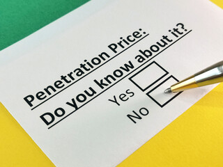 Obraz premium Questionnaire about marketing.
