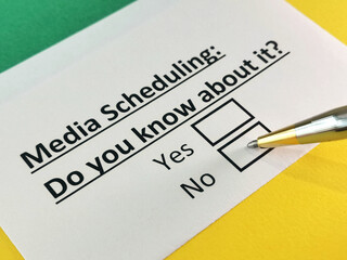 Obraz premium Questionnaire about marketing.