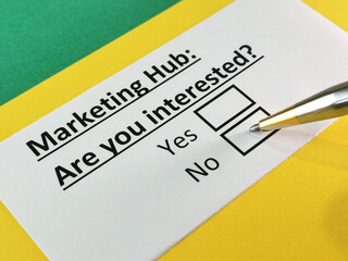 Obraz premium Questionnaire about marketing.