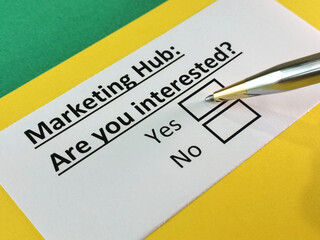 Obraz premium Questionnaire about marketing.