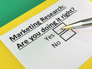 Obraz premium Questionnaire about marketing.