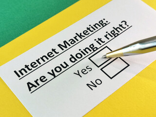 Questionnaire about marketing.