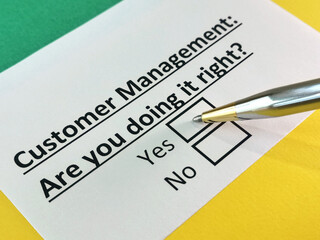 Obraz premium Questionnaire about marketing.