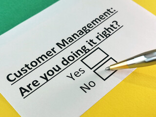 Obraz premium Questionnaire about marketing.