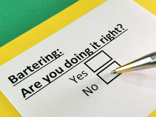 Obraz premium Questionnaire about marketing.