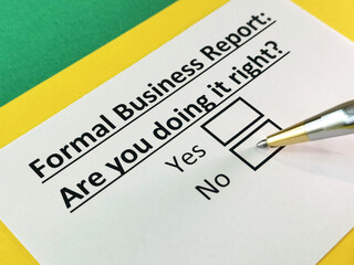 Obraz premium Questionnaire about marketing.