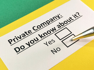 Obraz premium Questionnaire about marketing.