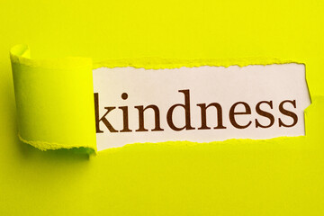 in a torn window the inscription kindness