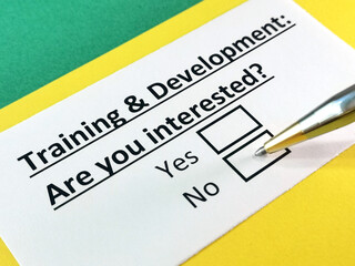 Obraz premium Questionnaire about marketing.