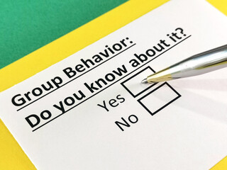 Obraz premium Questionnaire about marketing.