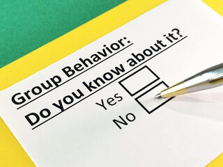 Obraz premium Questionnaire about marketing.