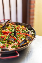 Paella with seafood