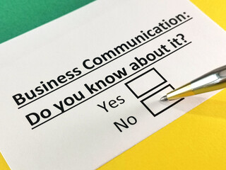 Obraz premium Questionnaire about marketing.