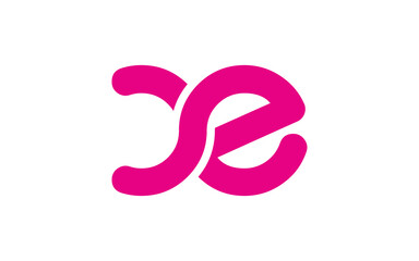 ce or ec Letter Initial Logo Design, Vector Template